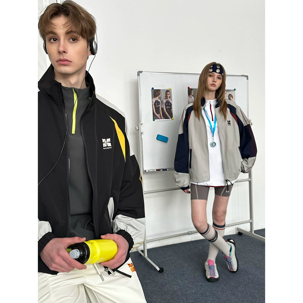 MANYSTON American standing collar baseball jacket for boys, spring high-end and cool casual sports jacket for men