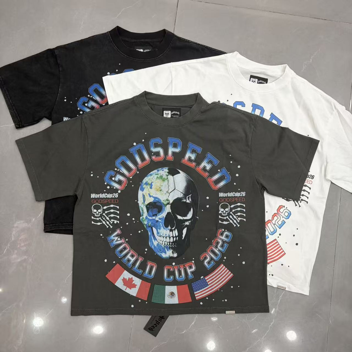 Cross border fashion Godspeed new American street hip-hop pure cotton retro vintage casual versatile short sleeved shirt