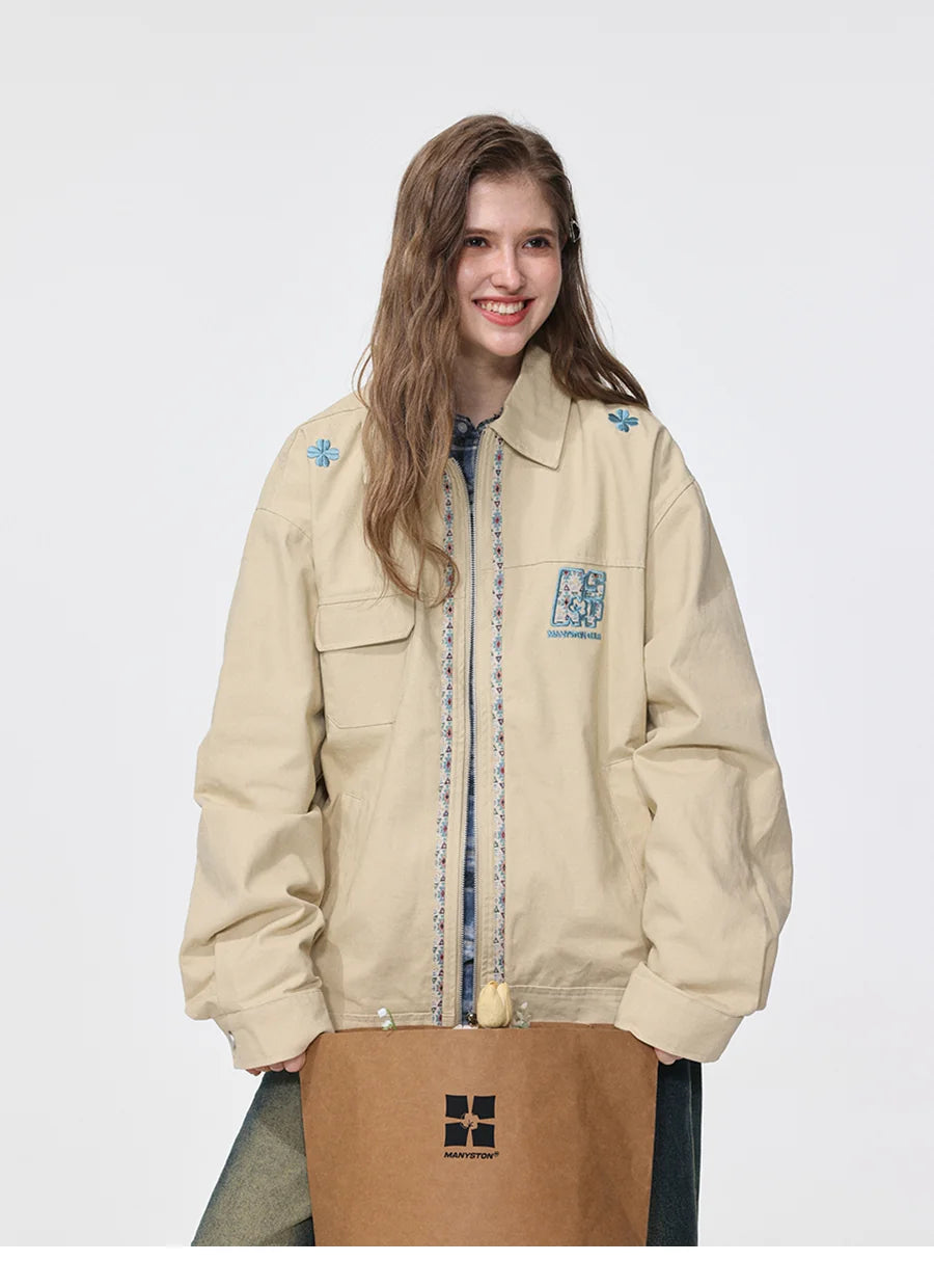 MANYSTON China-Chic American casual jacket Men's new high-class loose cotton jacket in spring and autumn