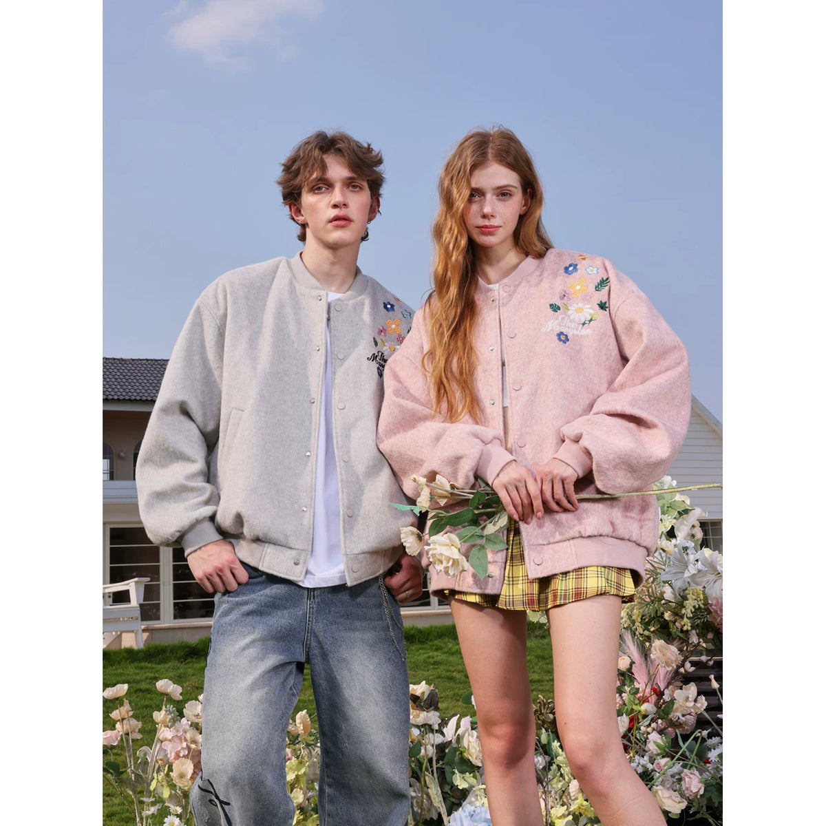 Zhuo Yuan's same style MANYSTON American baseball jacket men's spring and autumn couple loose jacket