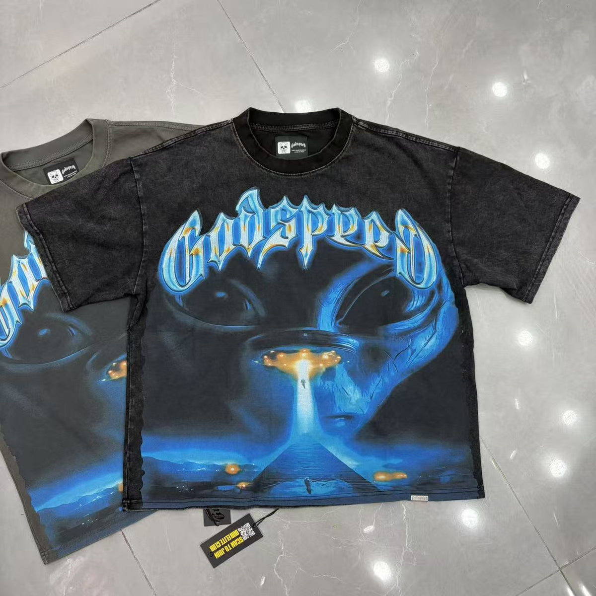 Cross border fashion Godspeed new American street hip-hop pure cotton retro vintage casual versatile short sleeved shirt