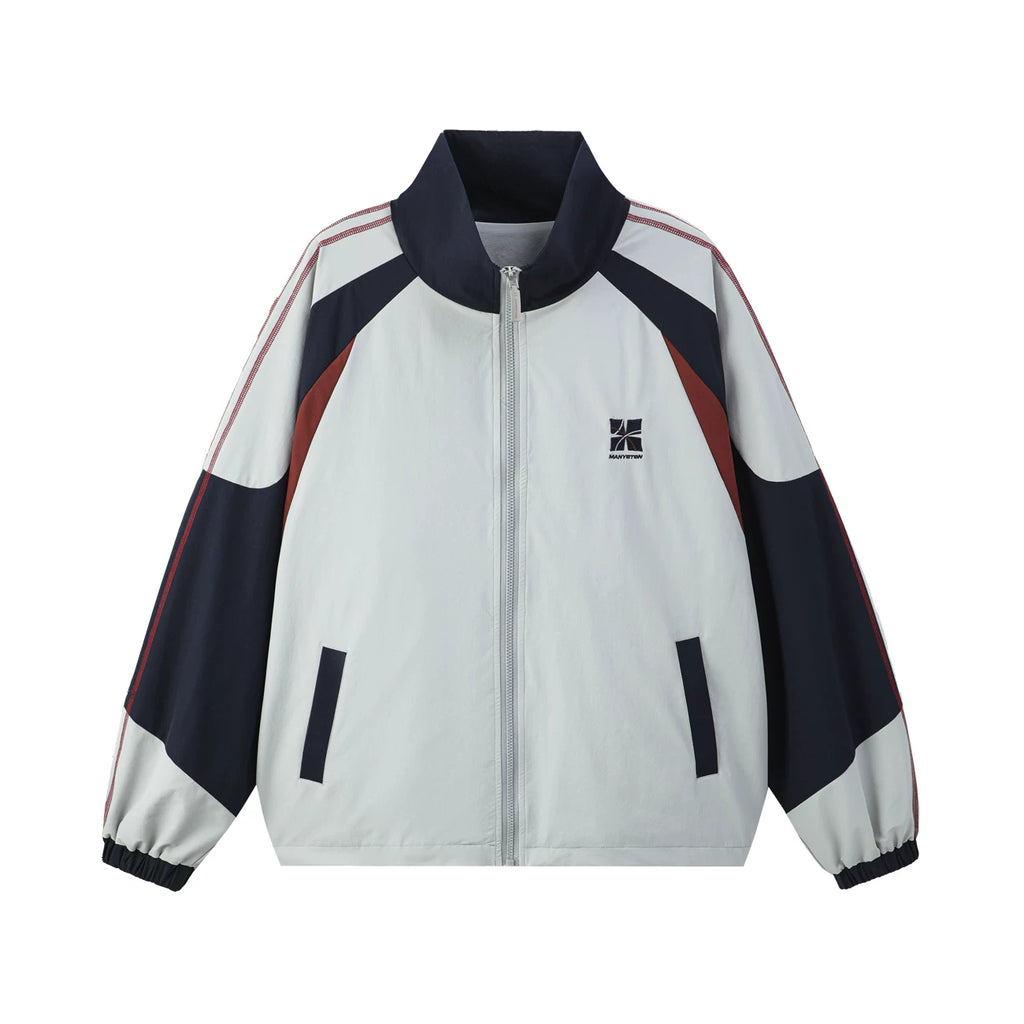 MANYSTON American standing collar baseball jacket for boys, spring high-end and cool casual sports jacket for men