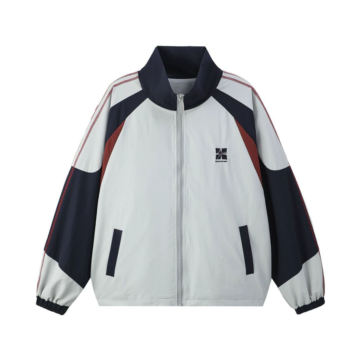 MANYSTON American standing collar baseball jacket for boys, spring high-end and cool casual sports jacket for men