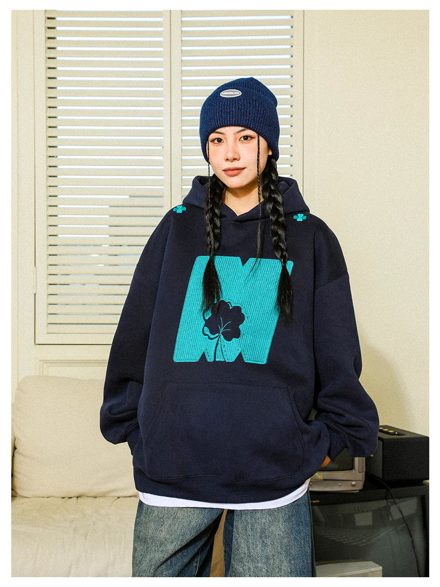 Jiang Yiyi's MANYSTON American High Street Couple's Hoodie Spring and Autumn Trendy Brand Black Hoodie for Men