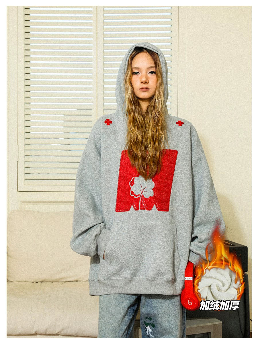 Jiang Yiyi's MANYSTON American High Street Couple's Hoodie Spring and Autumn Trendy Brand Black Hoodie for Men