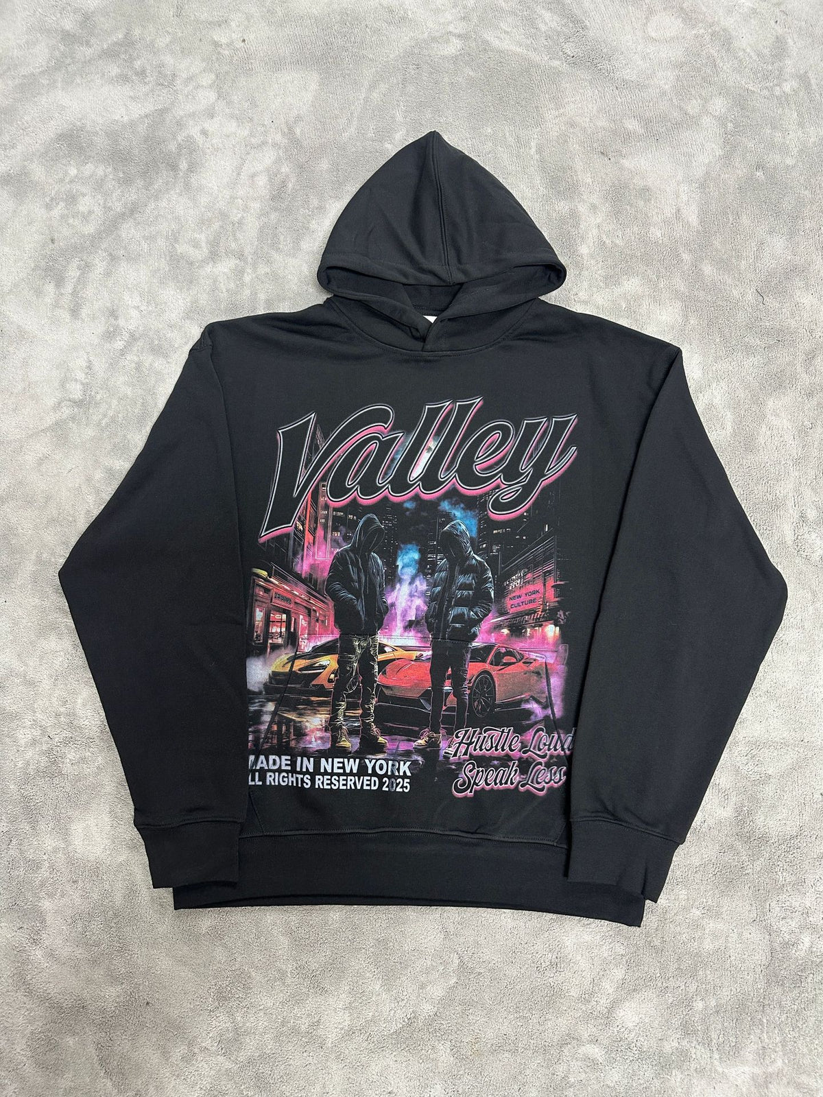Cross border fashion VALE new retro hooded sweatshirt printed with American street hip-hop cotton versatile hooded sweatshirt
