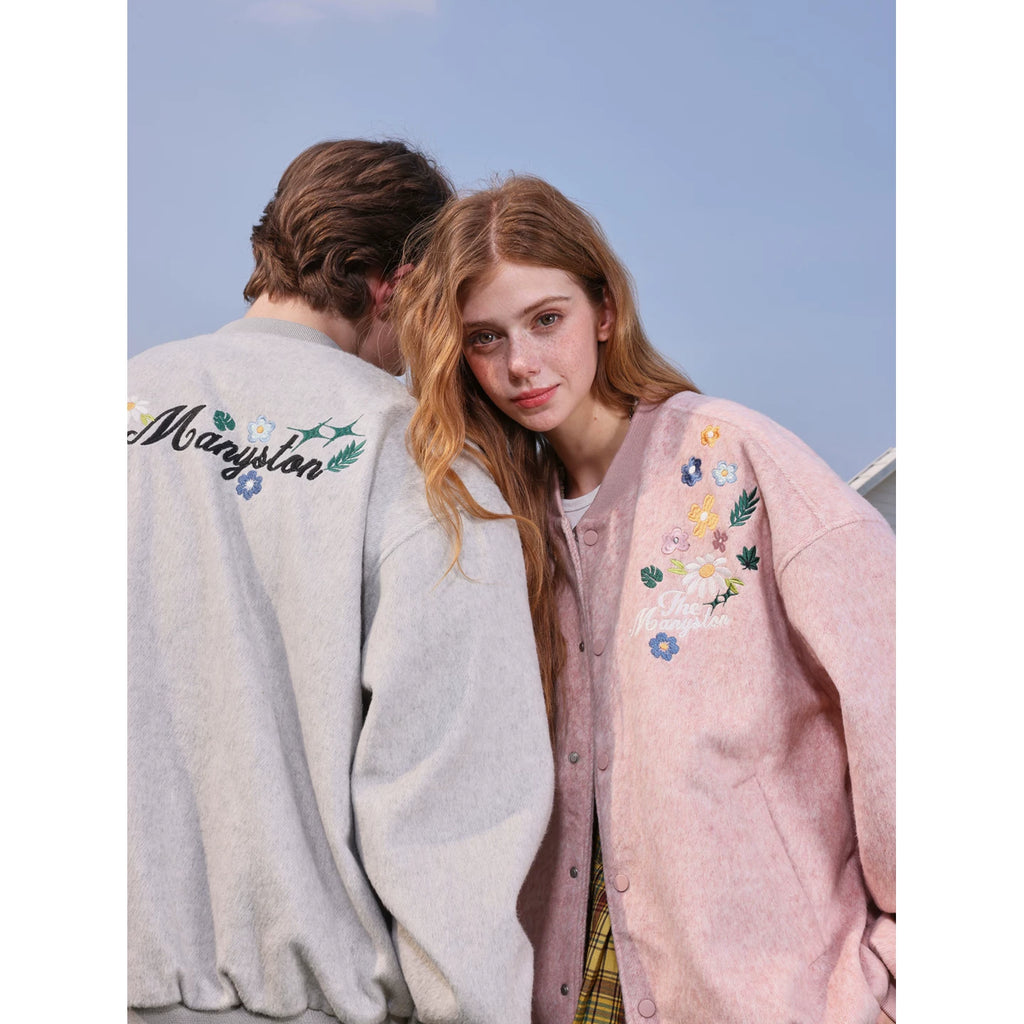 Zhuo Yuan's same style MANYSTON American baseball jacket men's spring and autumn couple loose jacket