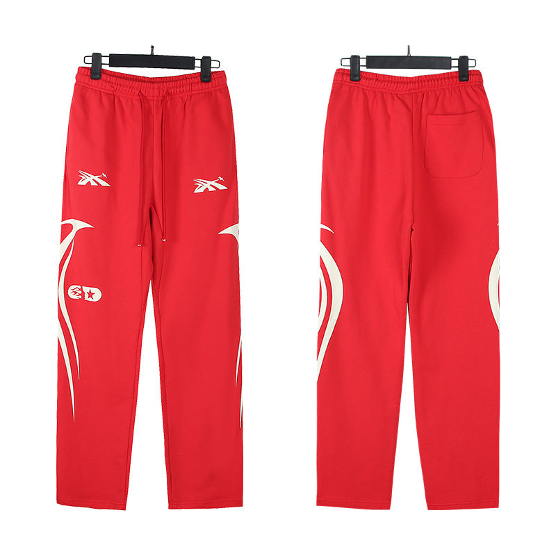 Cross border Fashion Hellstar Washed Retro Hip Hop American Street Printed Casual Cotton Pants Bathroom Pants