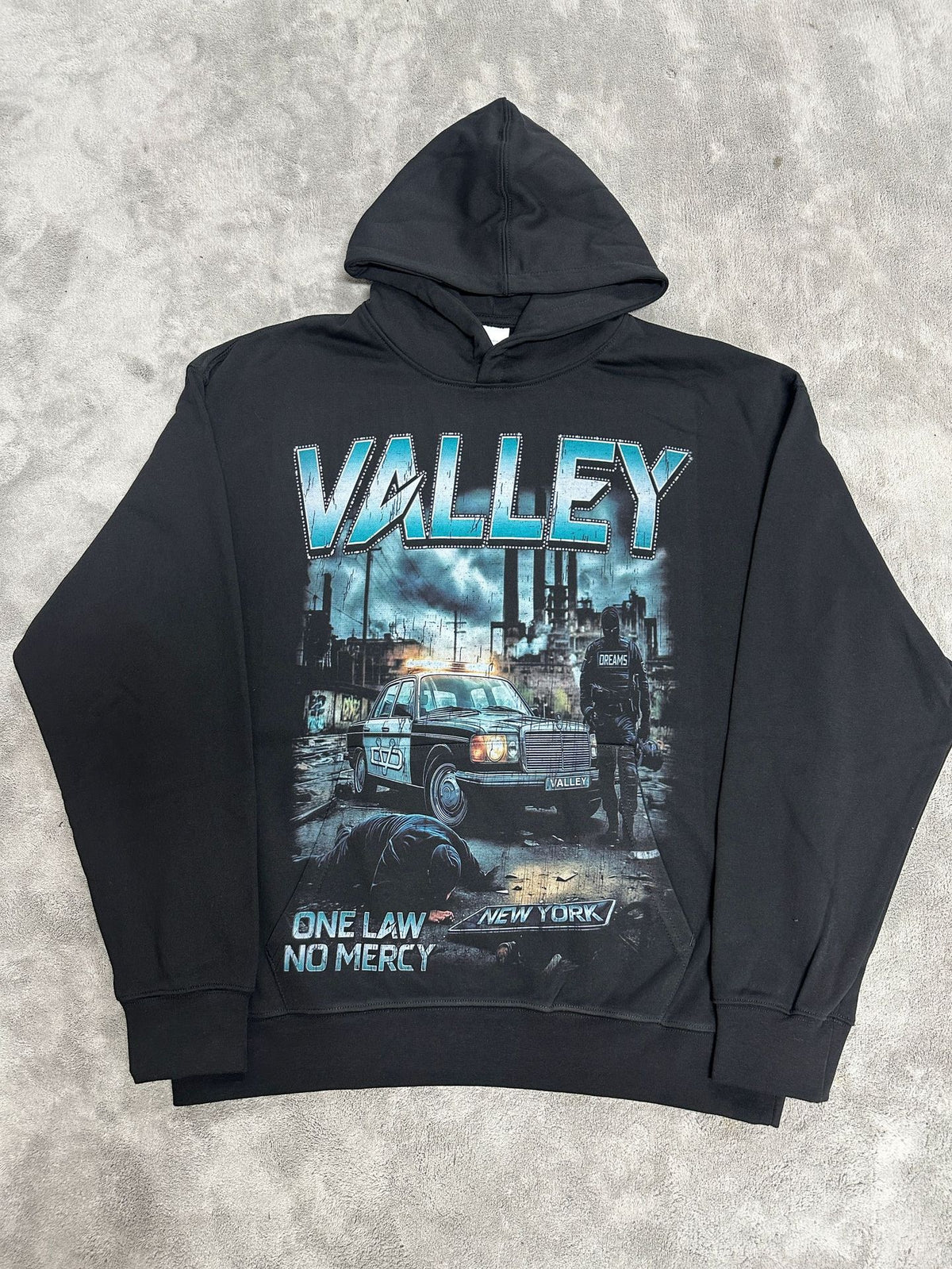 Cross border fashion VALE new retro hooded sweatshirt printed with American street hip-hop cotton versatile hooded sweatshirt