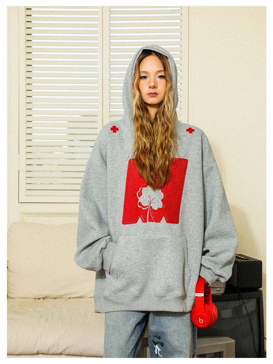 Jiang Yiyi's MANYSTON American High Street Couple's Hoodie Spring and Autumn Trendy Brand Black Hoodie for Men