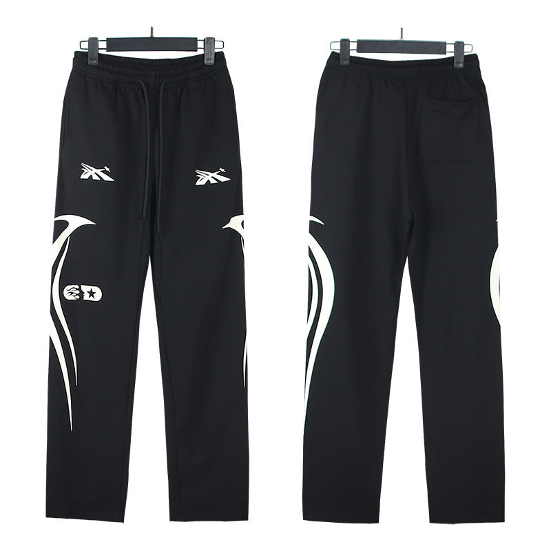 Cross border Fashion Hellstar Washed Retro Hip Hop American Street Printed Casual Cotton Pants Bathroom Pants