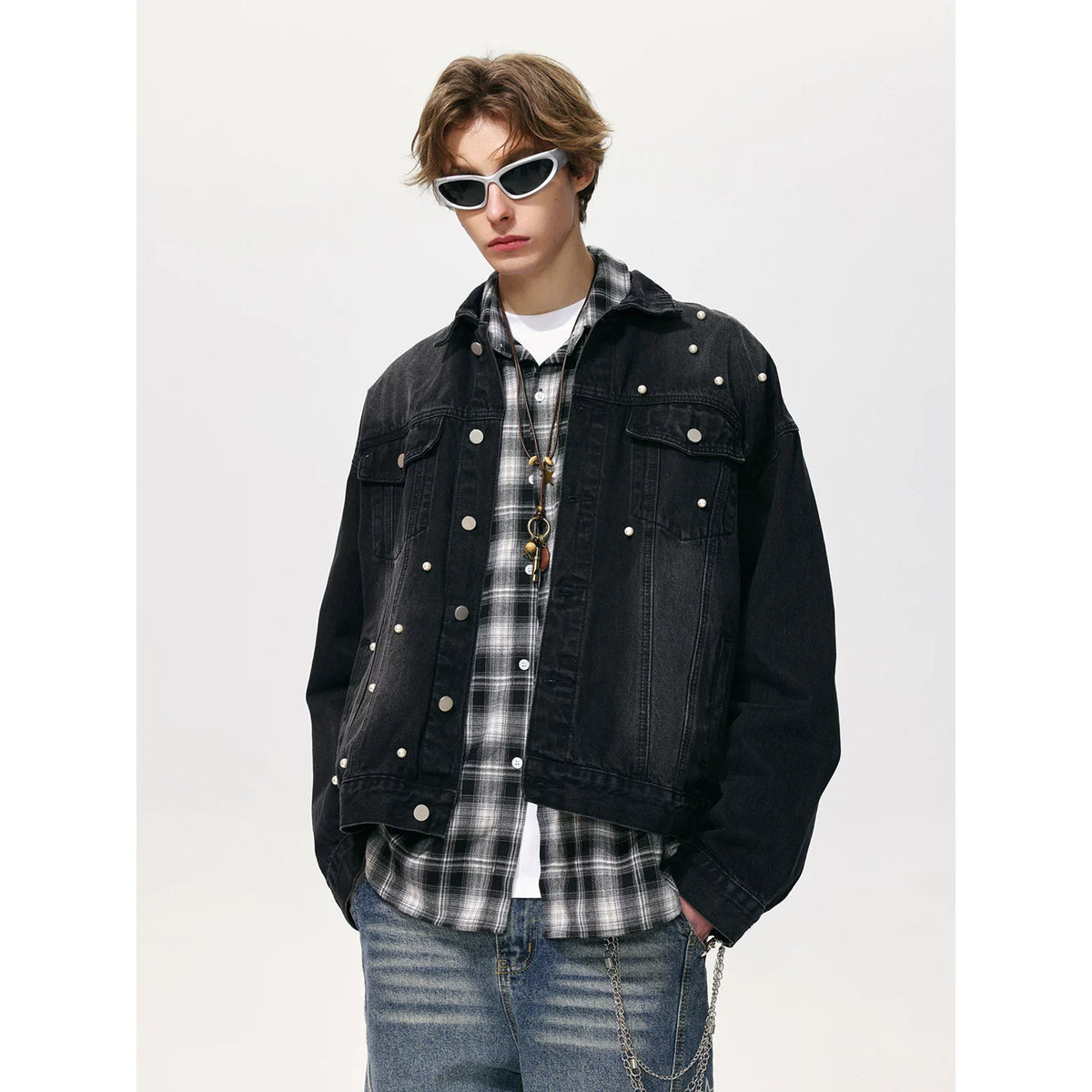 Zhang Ji's same style MANYSTON American street cardigan jacket men's spring and autumn casual jacket top
