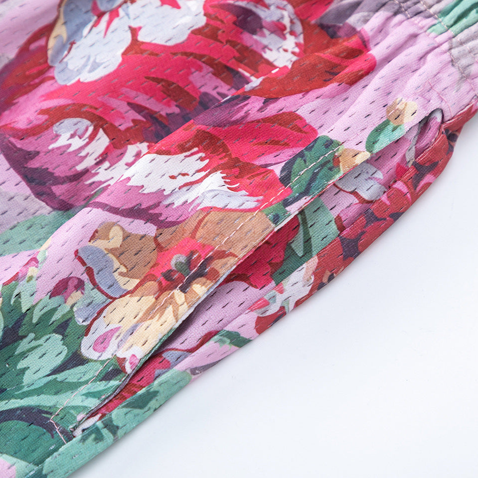 Cross border fashion Eric Emanuel's new American printed breathable, versatile and comfortable summer casual shorts
