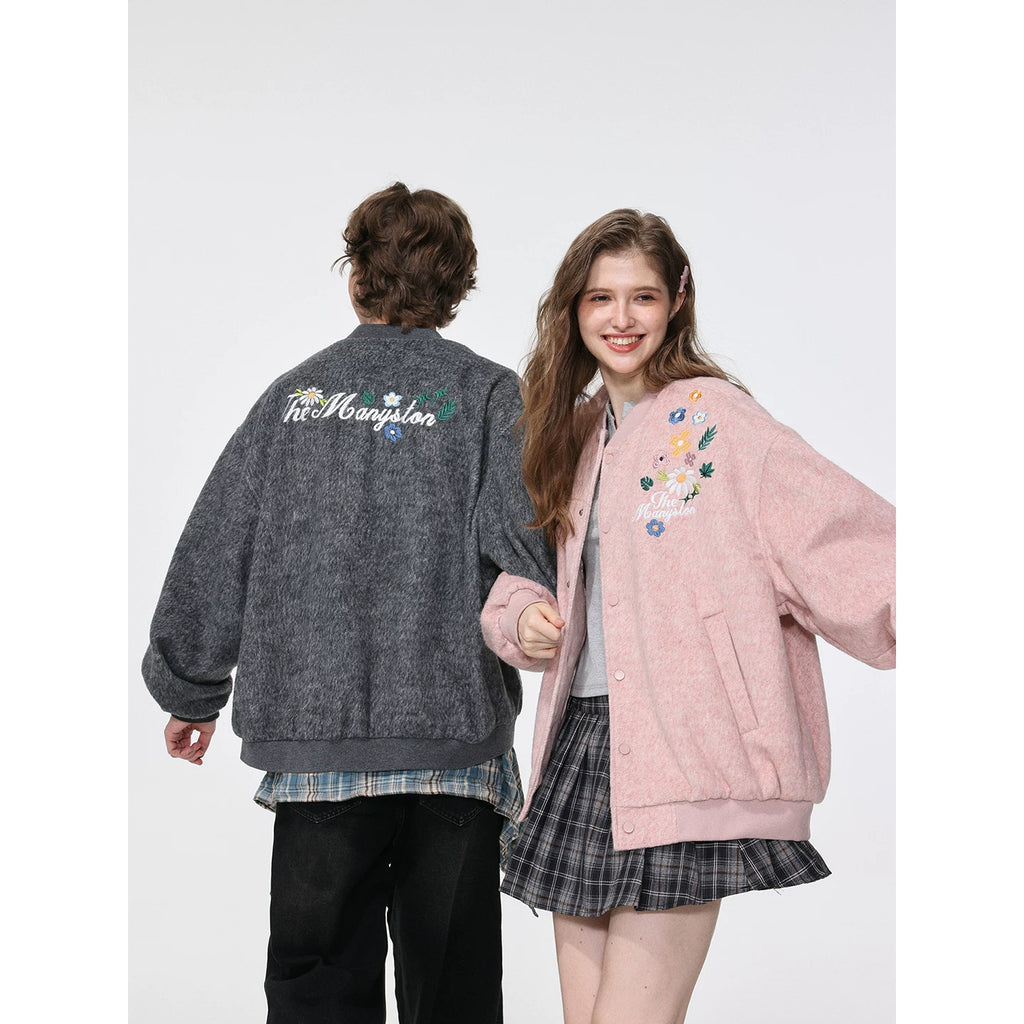 Mijin's same style MANYSTON American baseball jersey cardigan jacket men's spring and autumn loose jacket top