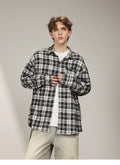Yunqi Same Style MANYSTON American Pure Cotton Checkered Shirt Men's Spring and Autumn Trendy Brand Couple's Shirt Jacket