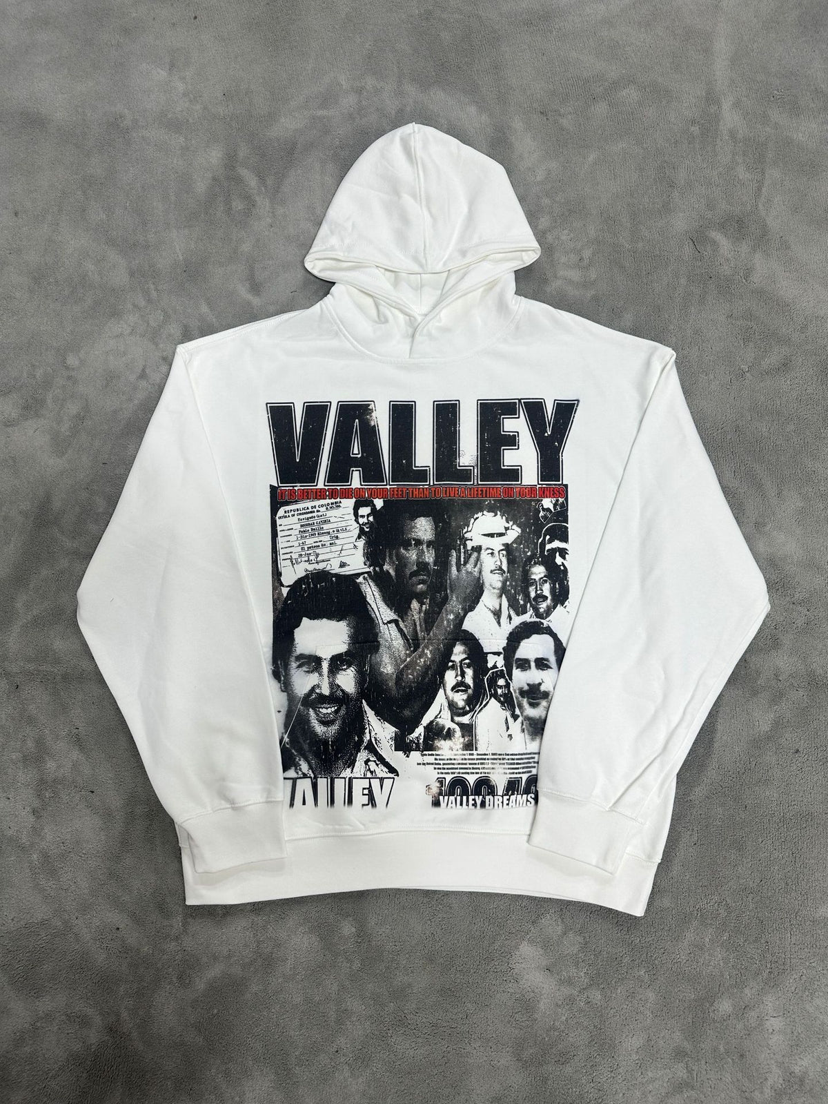 Cross border fashion VALE new retro hooded sweatshirt printed with American street hip-hop cotton versatile hooded sweatshirt