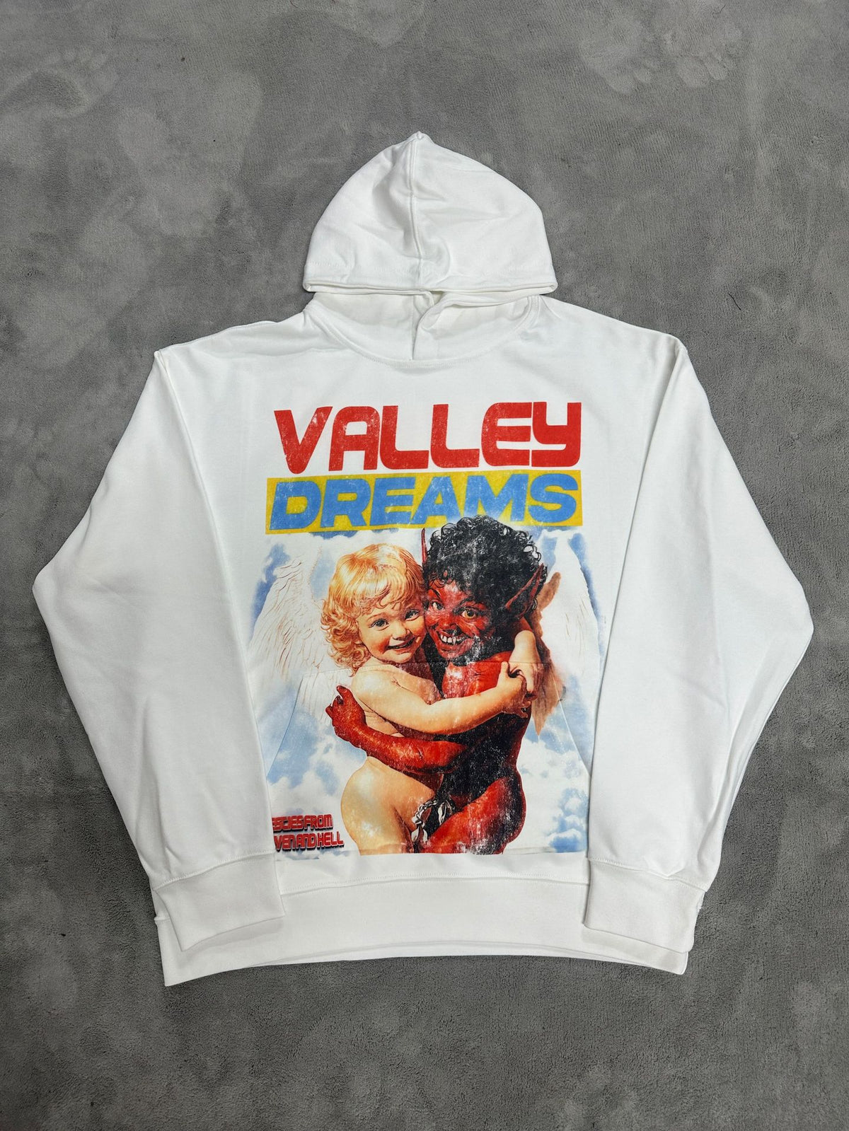Cross border fashion VALE new retro hooded sweatshirt printed with American street hip-hop cotton versatile hooded sweatshirt