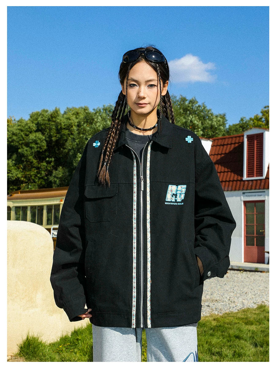 Manyston american high street youthcasualoutwearmen's spring autumfashionable brandcouppure cottonworkwearjacket