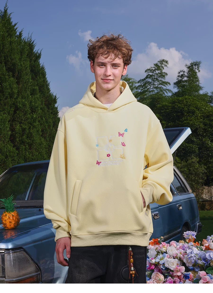 Qing Dynasty MANYSTON American Heavy duty Embroidered Hoodie Hoodie Men's Spring and Autumn Trendy Brand Hoodie Couple's Coat