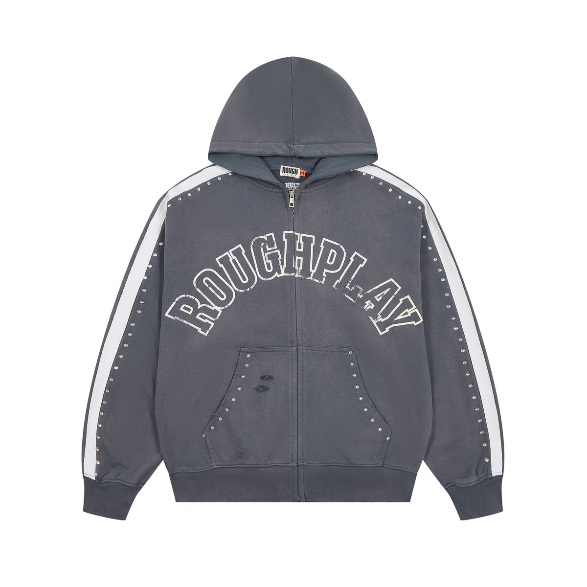 American High Street Rough Play Casual Retro Loose Hoodie Long Sleeve Hoodie Washed Letter Printed Hoodie