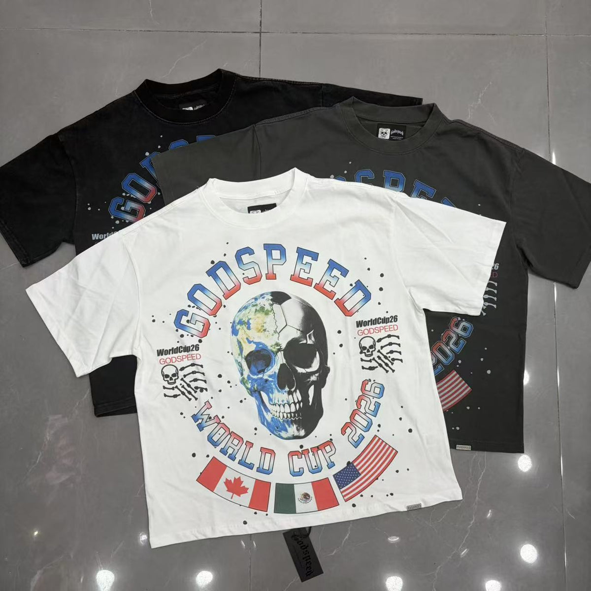 Cross border fashion Godspeed new American street hip-hop pure cotton retro vintage casual versatile short sleeved shirt