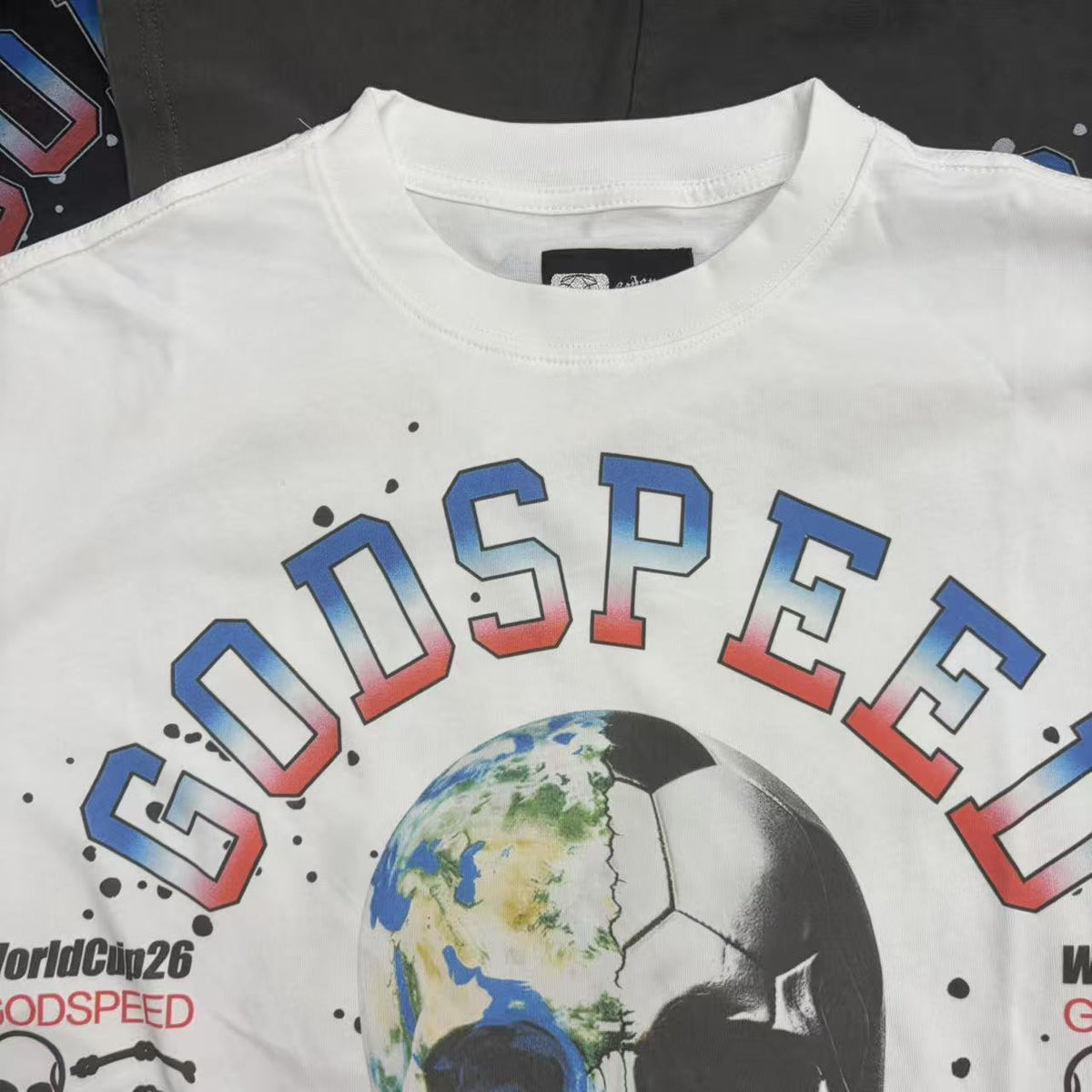 Cross border fashion Godspeed new American street hip-hop pure cotton retro vintage casual versatile short sleeved shirt