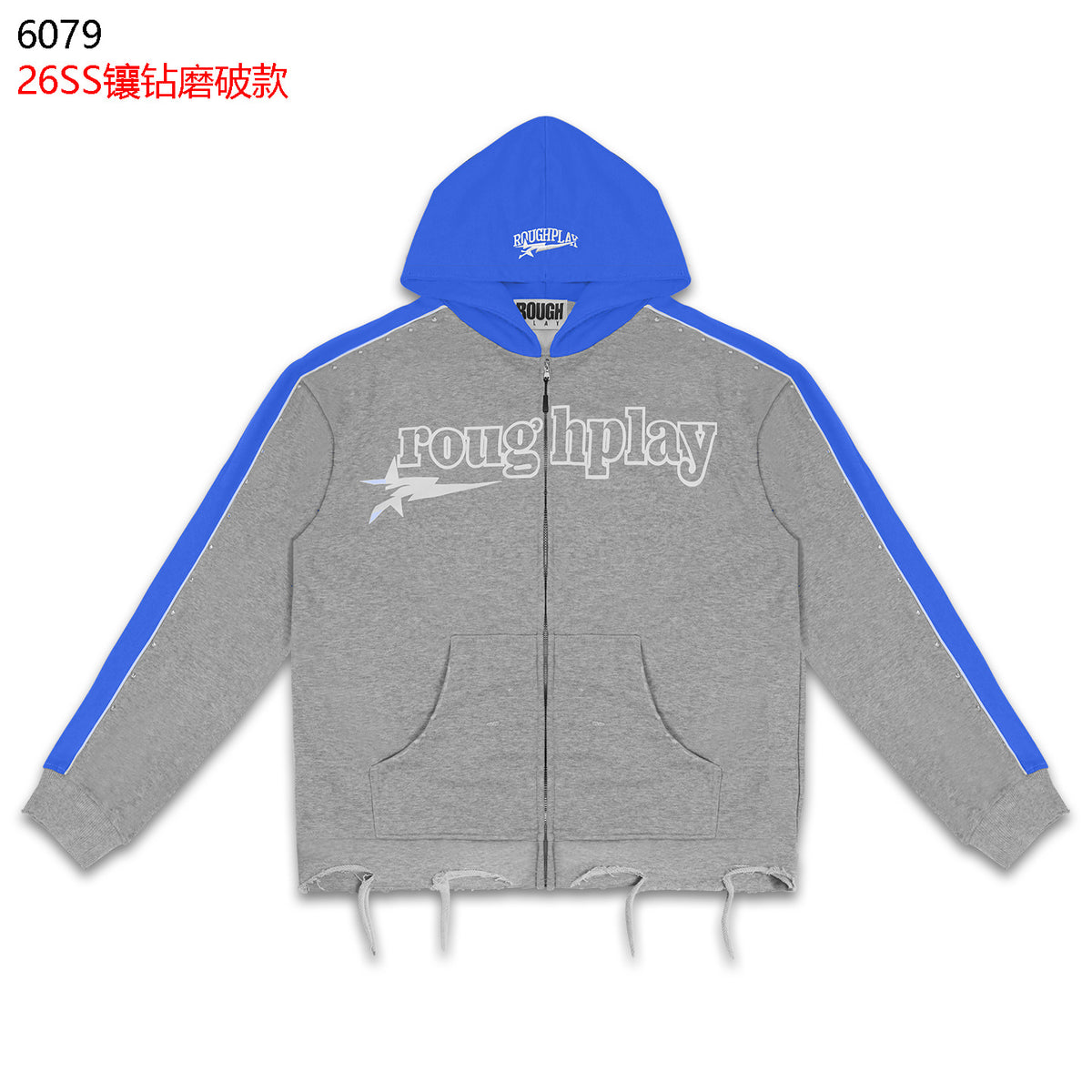 American High Street Rough Play Casual Retro Loose Hoodie Long Sleeve Hoodie Washed Letter Printed Hoodie