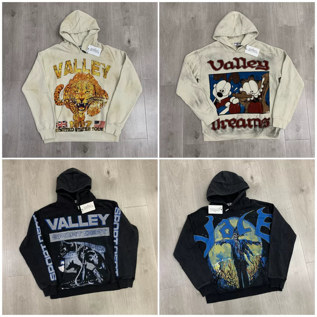Vale Forever Hip Hop Vintage Printed High Street Trendy Casual Men's and Women's Fashion Hoodie for Foreign Trade Beauty