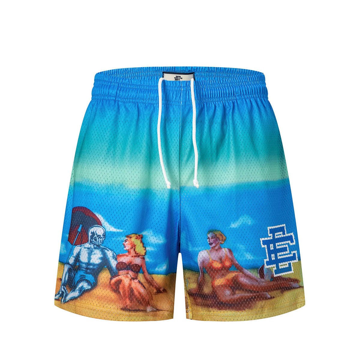 Cross border fashion Eric Emanuel's new American printed breathable, versatile and comfortable summer casual shorts