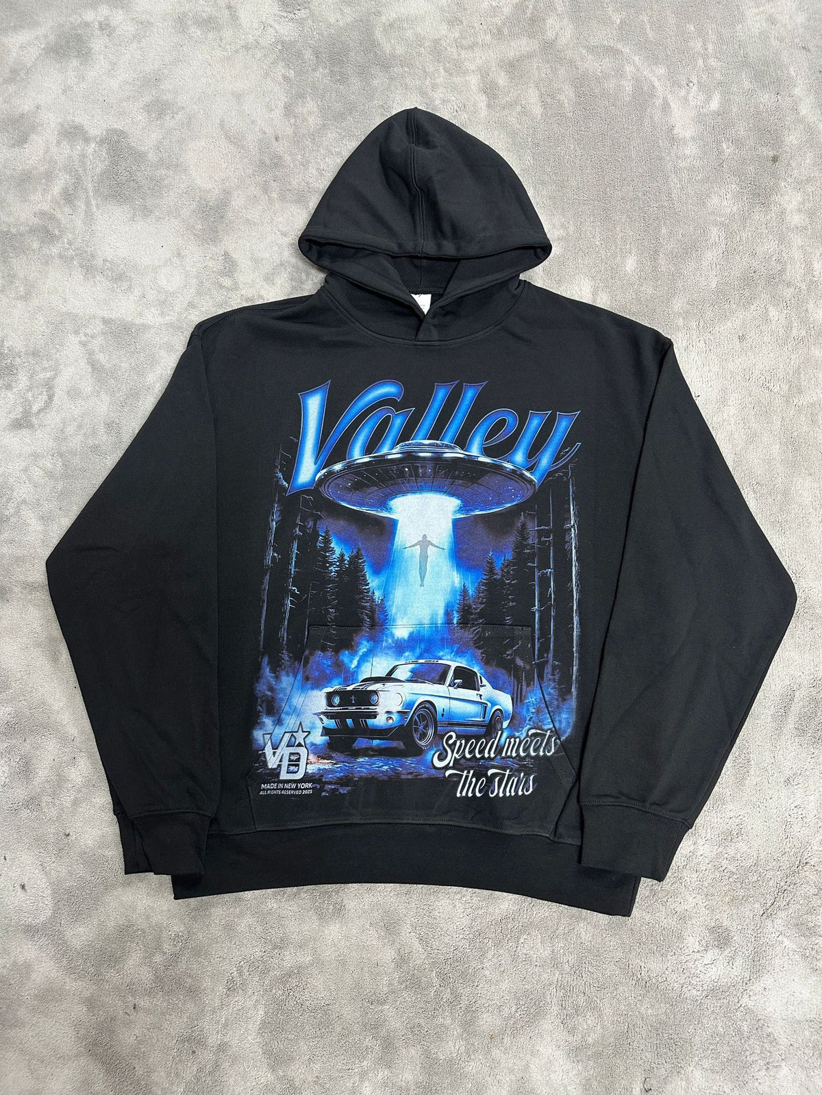 Cross border fashion VALE new retro hooded sweatshirt printed with American street hip-hop cotton versatile hooded sweatshirt