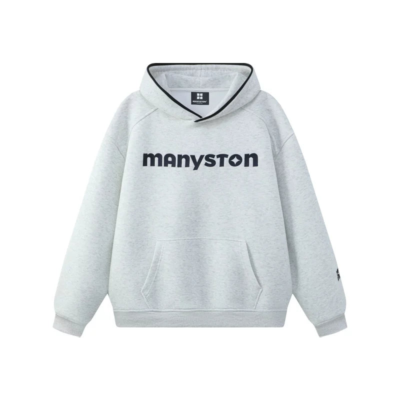 MANYSTON美式潮牌连帽卫衣男款青少年春秋季时尚宽松休闲百搭上衣