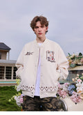 MANYSTON American retro letter embroidered baseball jacket men's spring and autumn heavyweight street flying jacket