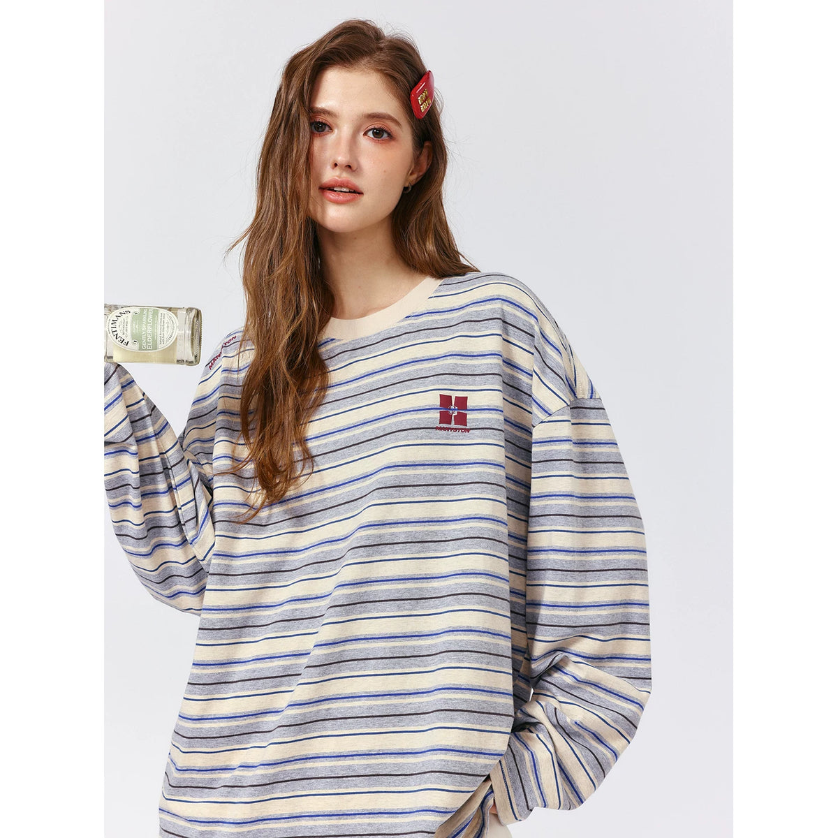 MANYSTON American 195g Heavy Duty Headless Hoodie Men's Spring and Autumn Youth Loose Casual T-shirt Top