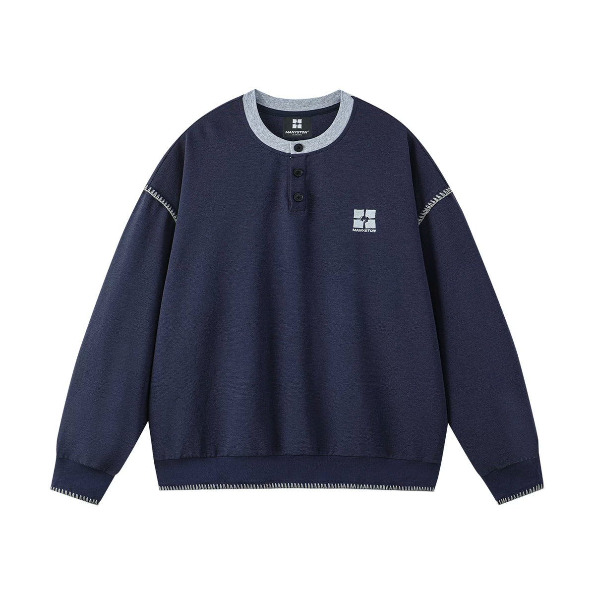 MANYSTON American High Street Youth Hoodie Men's Spring Trendy Brand Couple Interior Casual Long Sleeve T-shirt