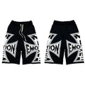 Iron Cross Graphic Sweatshorts - Black