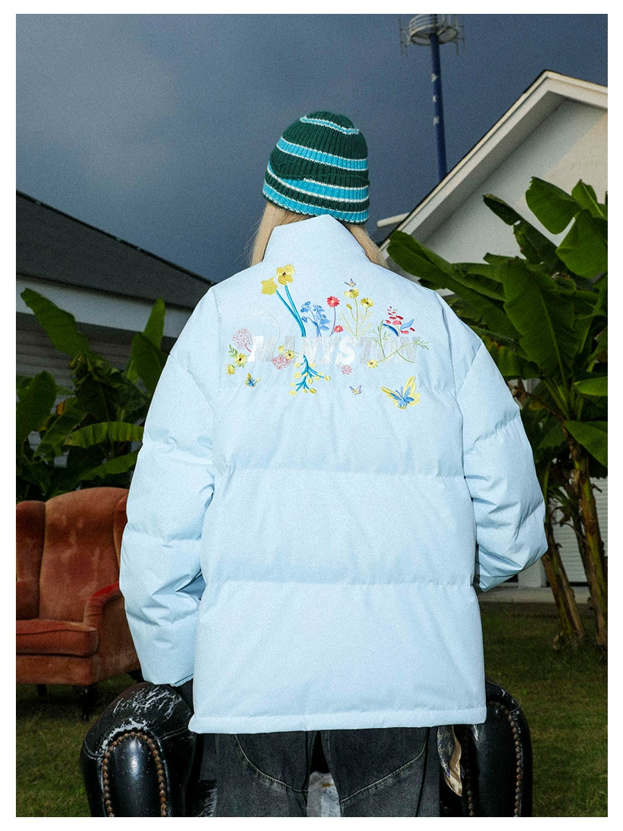 MANYSTON American High Street Youth Waterproof Down Jacket Men's Winter Couple's Stand up Collar Bread Jacket