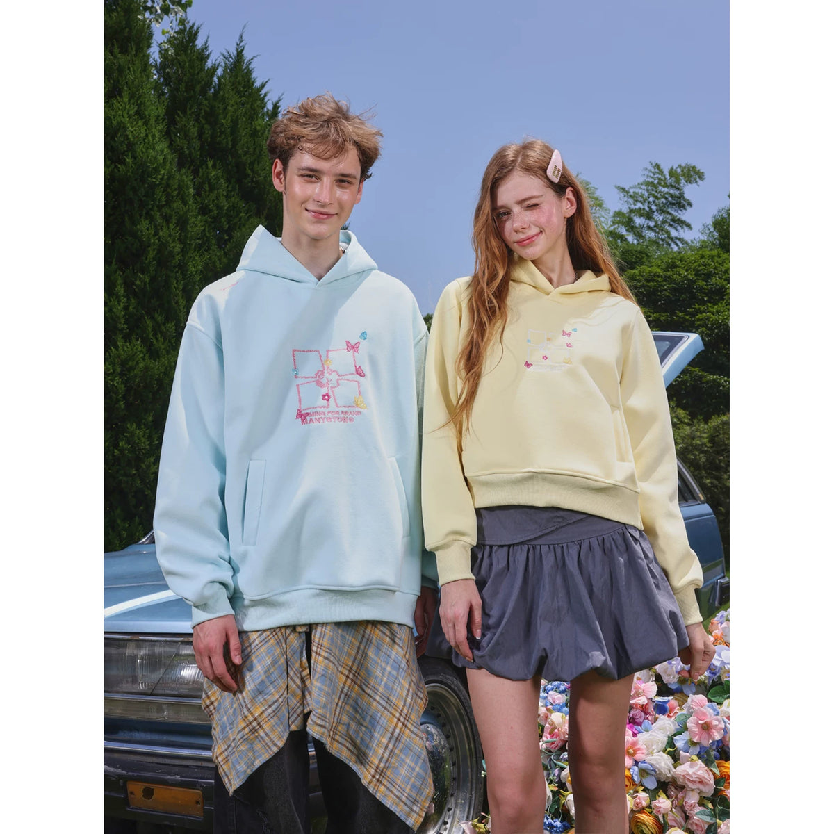Qing Dynasty MANYSTON American Heavy duty Embroidered Hoodie Hoodie Men's Spring and Autumn Trendy Brand Hoodie Couple's Coat