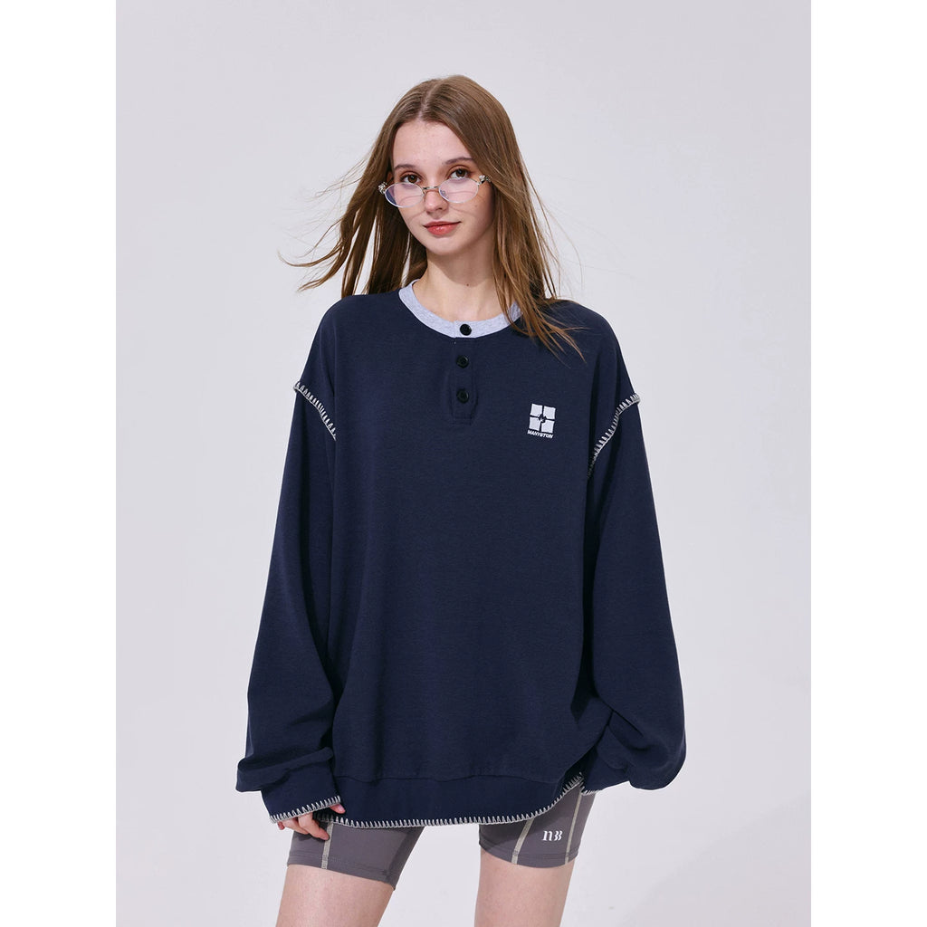 MANYSTON American High Street Youth Hoodie Men's Spring Trendy Brand Couple Interior Casual Long Sleeve T-shirt