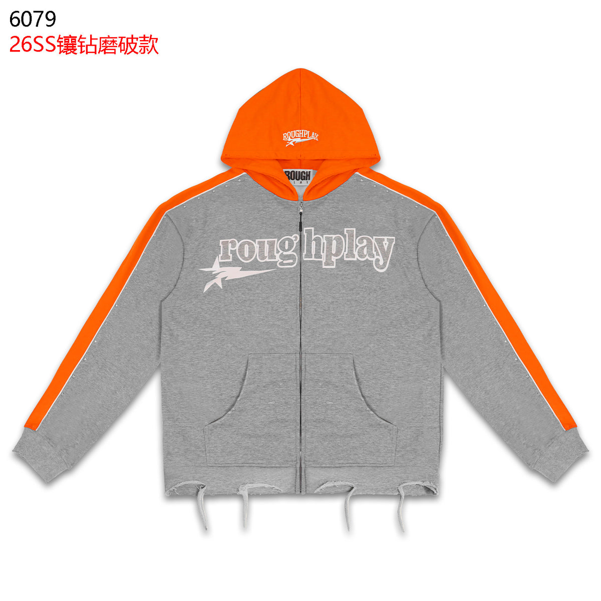 American High Street Rough Play Casual Retro Loose Hoodie Long Sleeve Hoodie Washed Letter Printed Hoodie