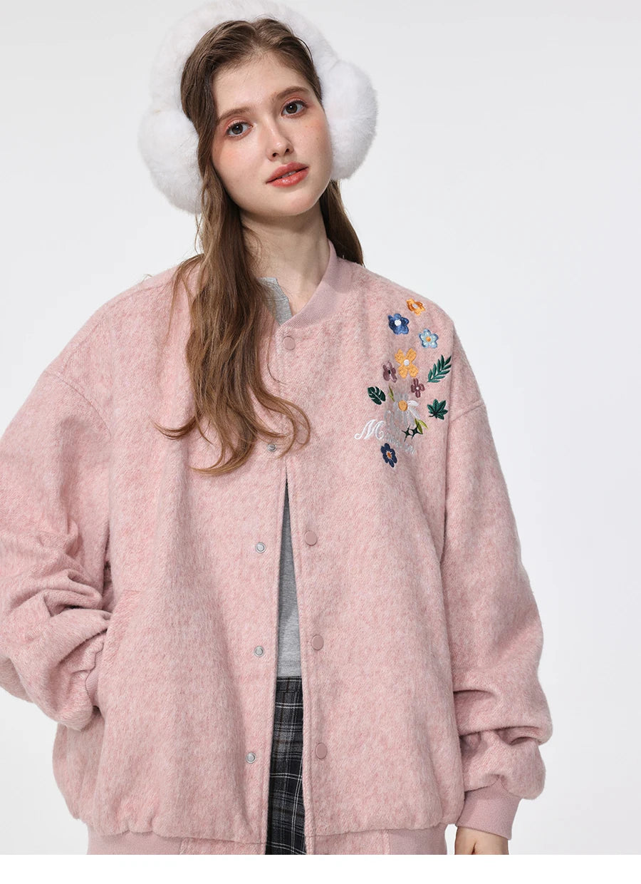 Mijin's same style MANYSTON American baseball jersey cardigan jacket men's spring and autumn loose jacket top