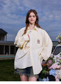Hao Yiran's same style MANYSTON American high street striped long sleeved shirt for men's spring and autumn couple's top
