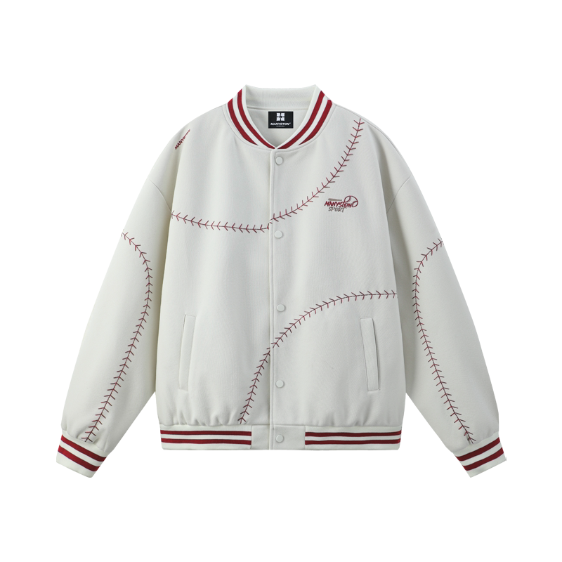 Zhang Zeyu's MANYSTON American retro embroidered baseball jacket for couples in spring and autumn casual wear