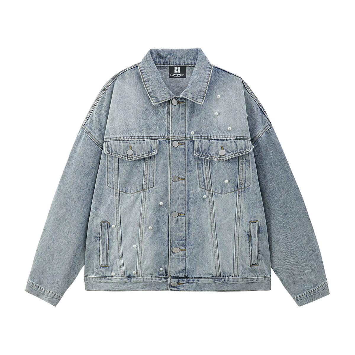 Zhang Ji's same style MANYSTON American street cardigan jacket men's spring and autumn casual jacket top
