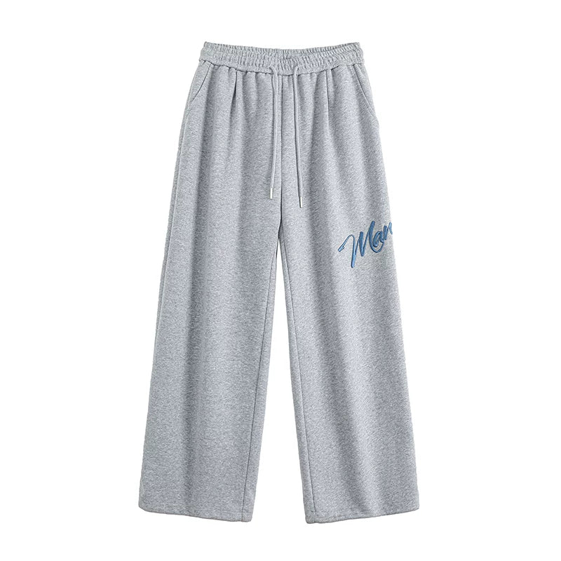 Tian Shuchen's same style MANYSTON American fashion brand sanitary pants for boys in spring and autumn, high street straight leg loose casual pants