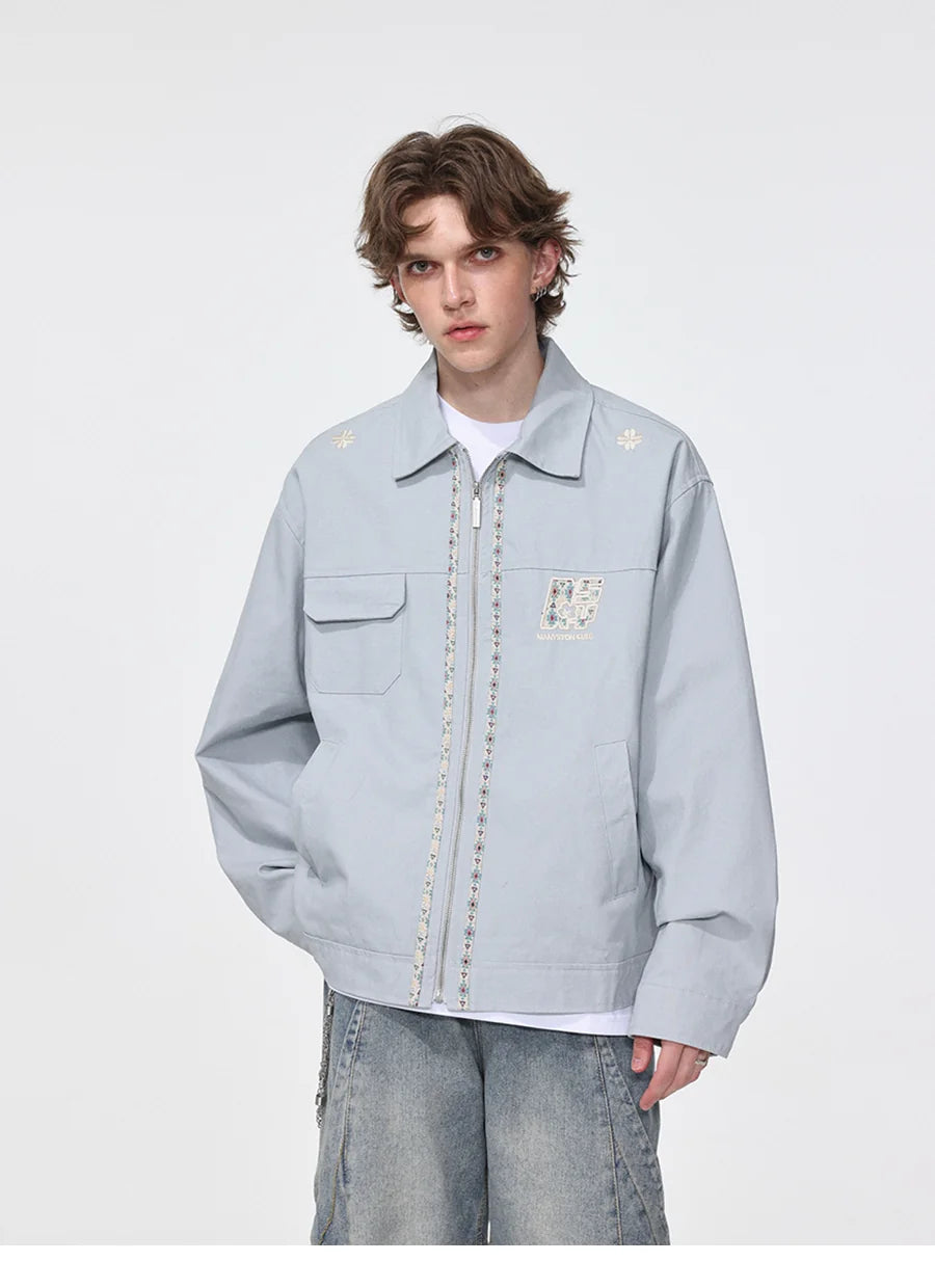 MANYSTON China-Chic American casual jacket Men's new high-class loose cotton jacket in spring and autumn