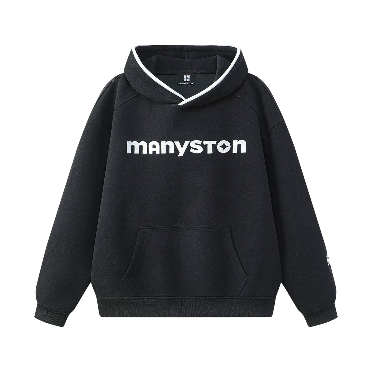 MANYSTON美式潮牌连帽卫衣男款青少年春秋季时尚宽松休闲百搭上衣