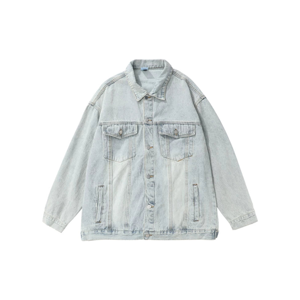 MANYSTON denim jacket men's trendy brand new top couple denim jacket spring cool casual jacket American style
