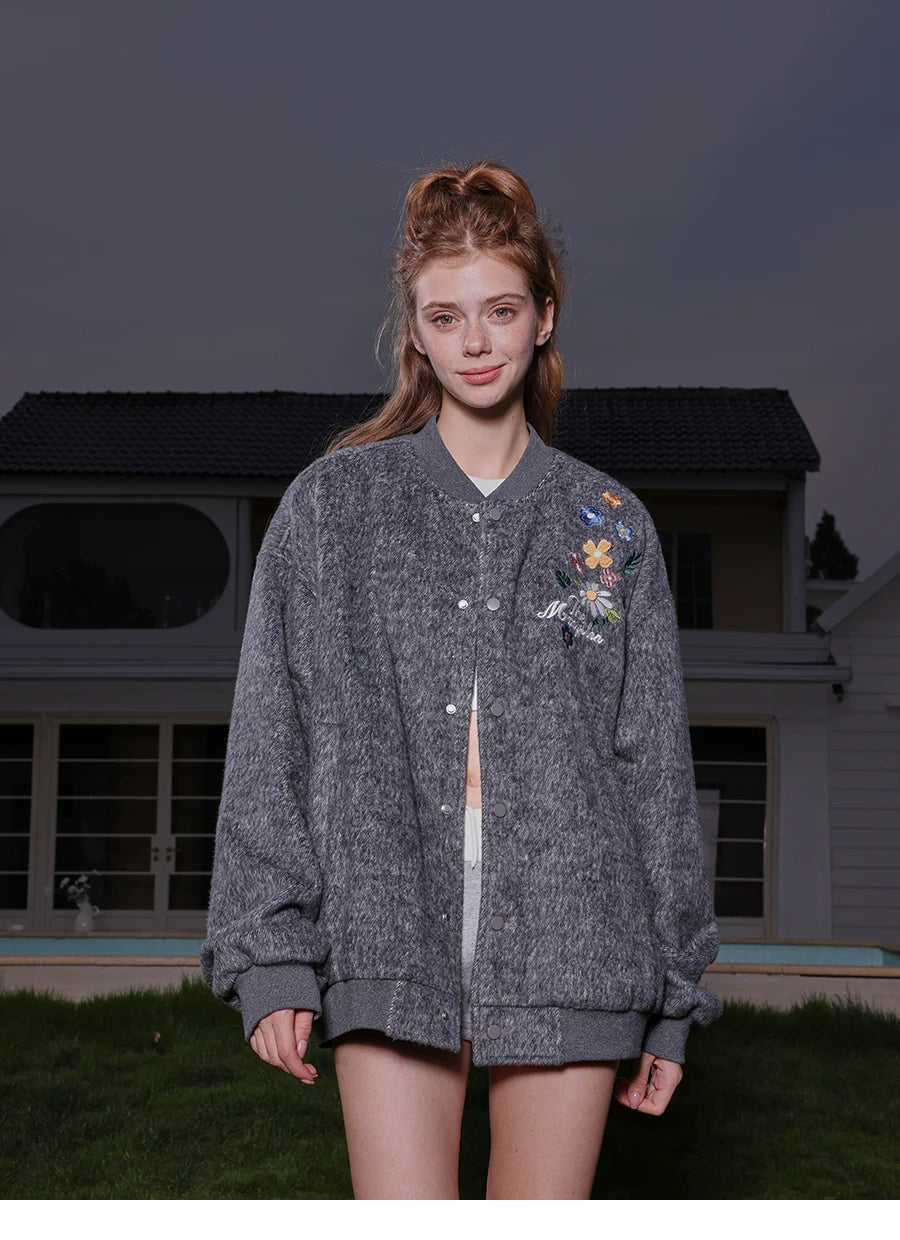 Zhuo Yuan's same style MANYSTON American baseball jacket men's spring and autumn couple loose jacket