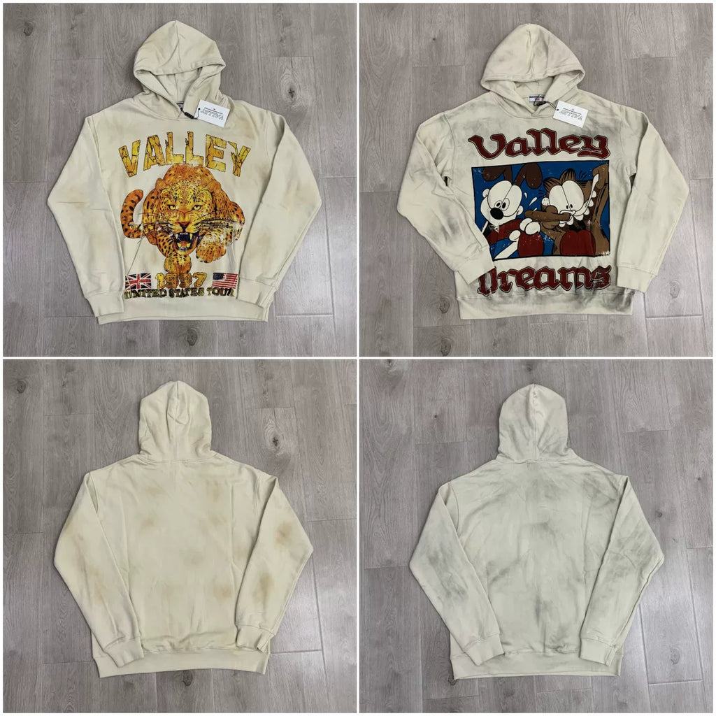 Vale Forever Hip Hop Vintage Printed High Street Trendy Casual Men's and Women's Fashion Hoodie for Foreign Trade Beauty