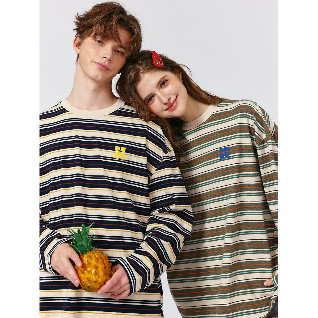 MANYSTON American 195g Heavy Duty Headless Hoodie Men's Spring and Autumn Youth Loose Casual T-shirt Top